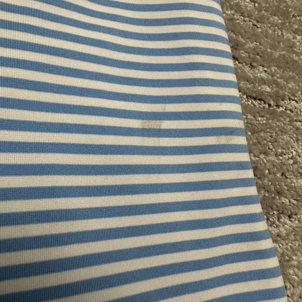 Vineyard Vines Performance Polo Shirt Mens M Blue Striped Short Sleeve Golf Logo - Picture 5 of 12